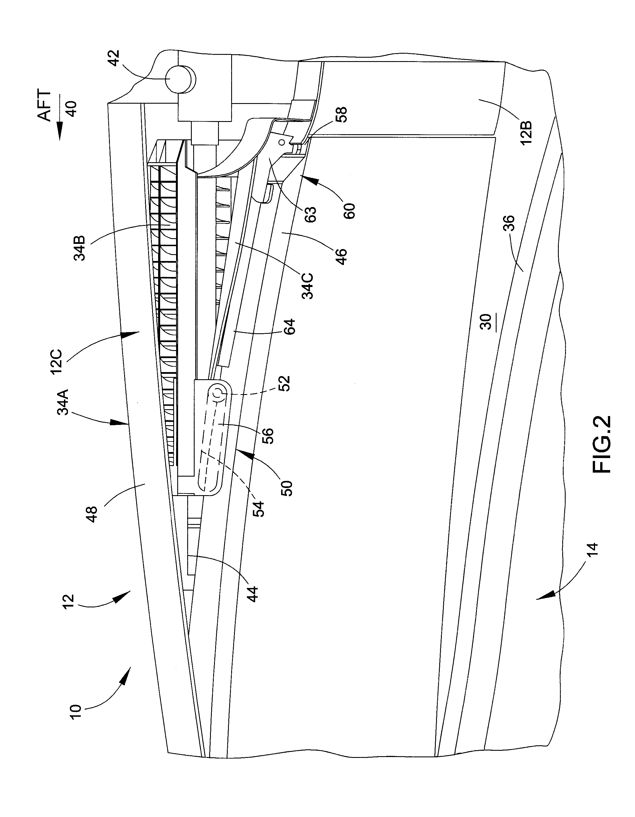 Thrust reverser assembly and method of operation