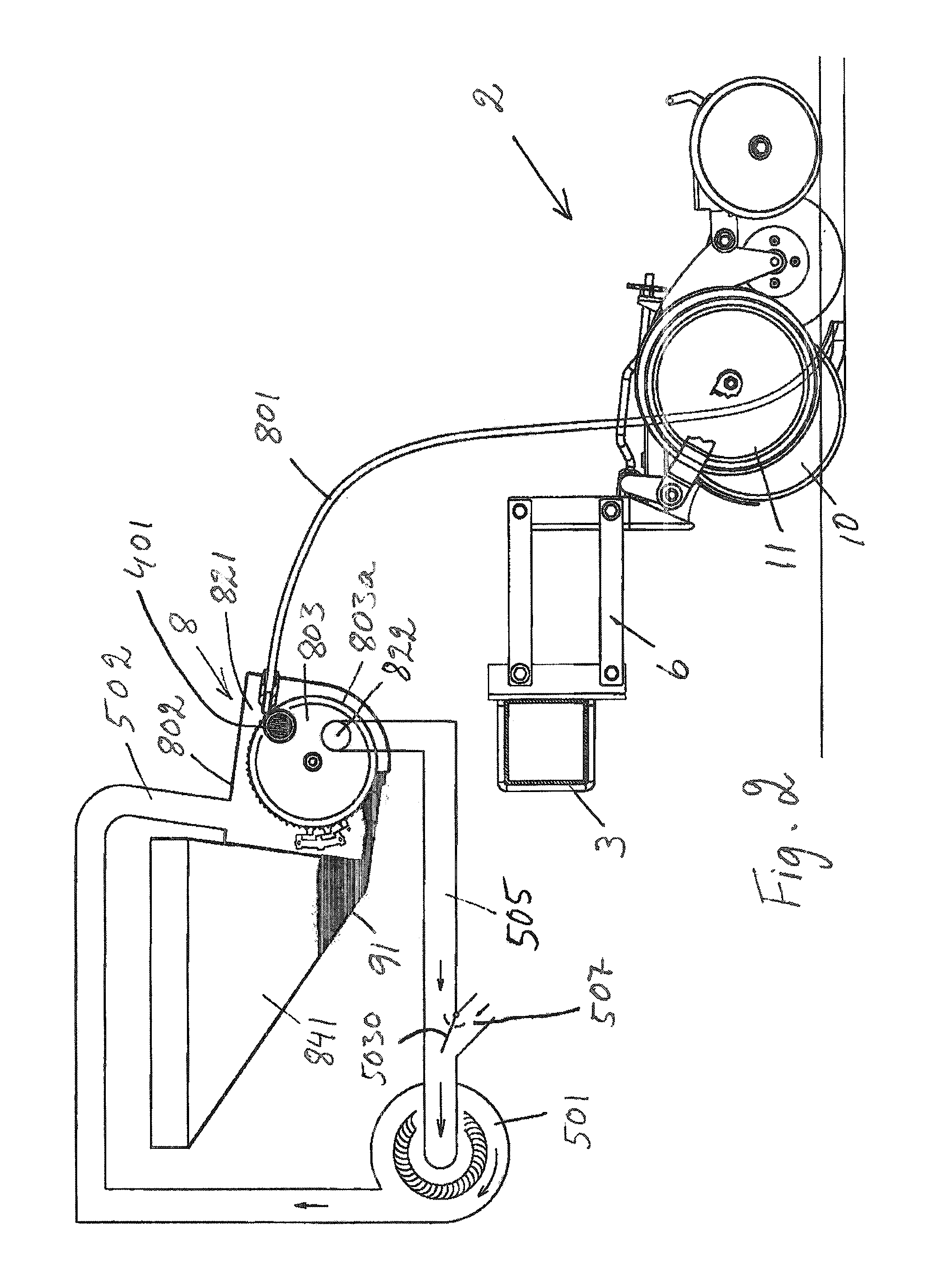 Arrangement for recycling air in an agriculture machine
