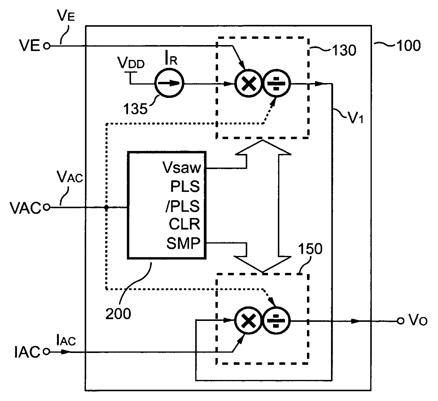 Multiplier-divider circuit for a PFC controller