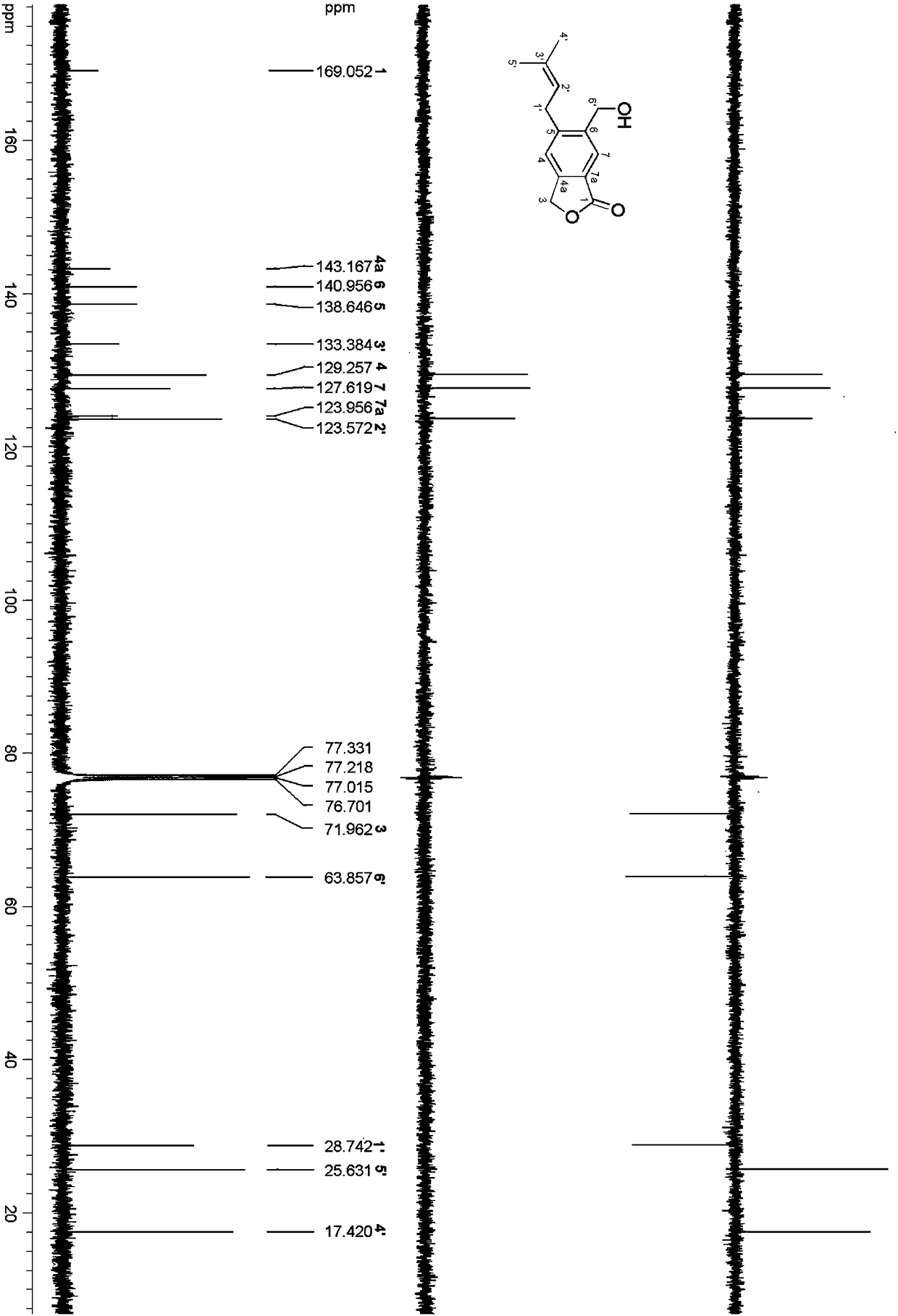 A kind of benzolactone compound, its preparation method and its application in cigarette filter tip flavoring