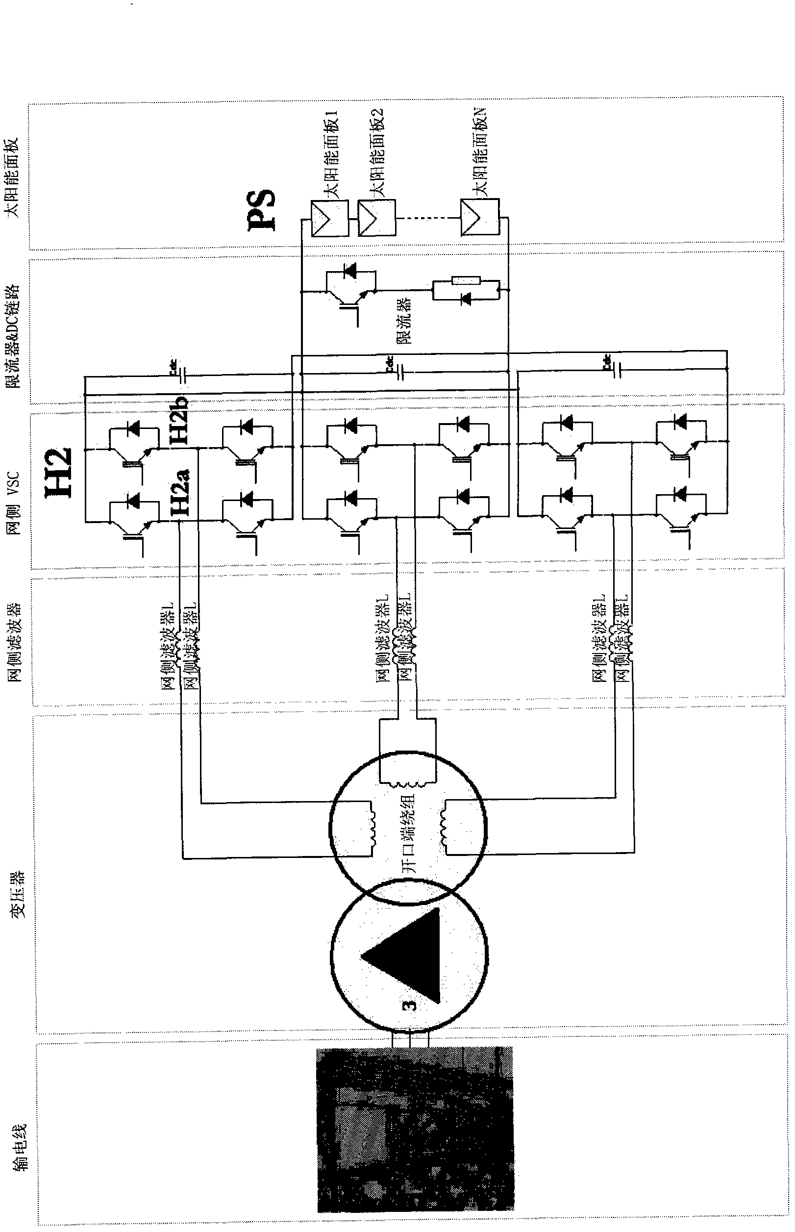 Multilevel power converter or inverter arrangement using h bridges