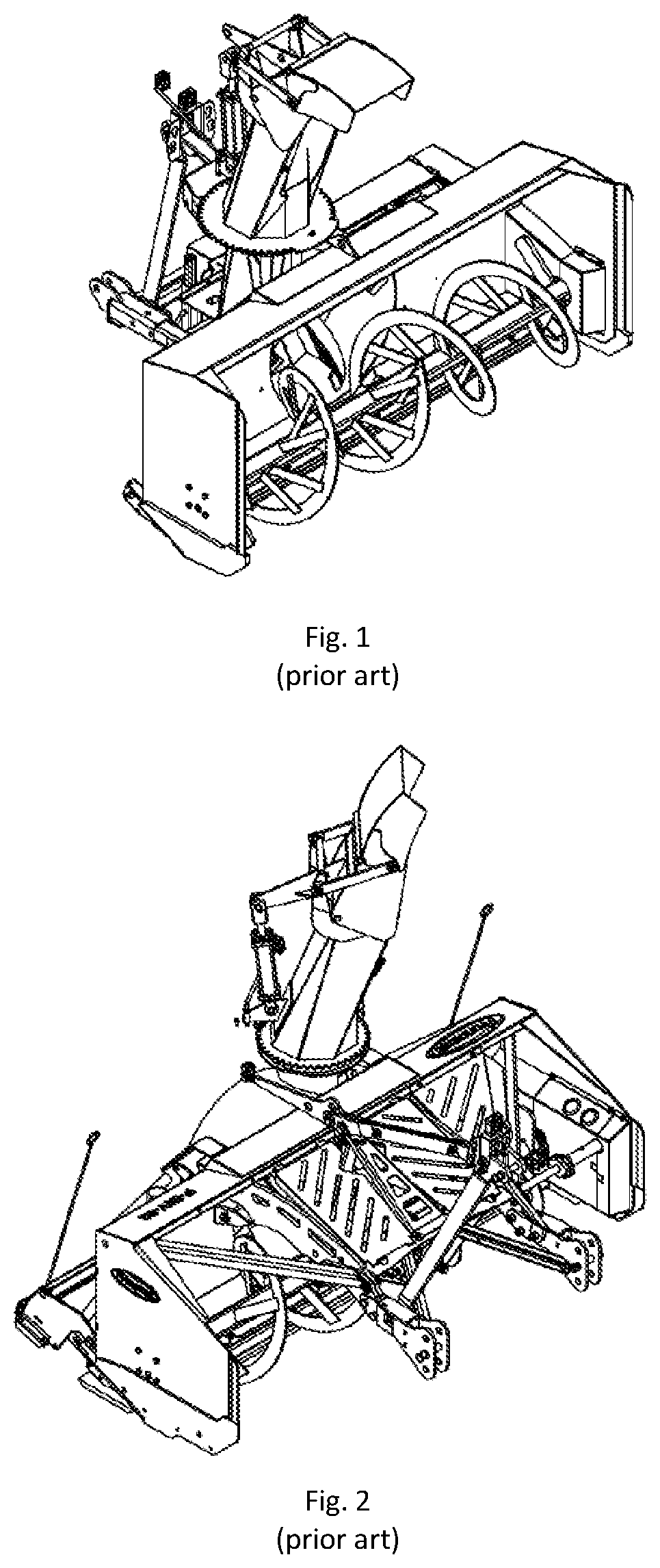 Driving system for at least one auger, kit and method for the installation of same, and snow removal device provided with same