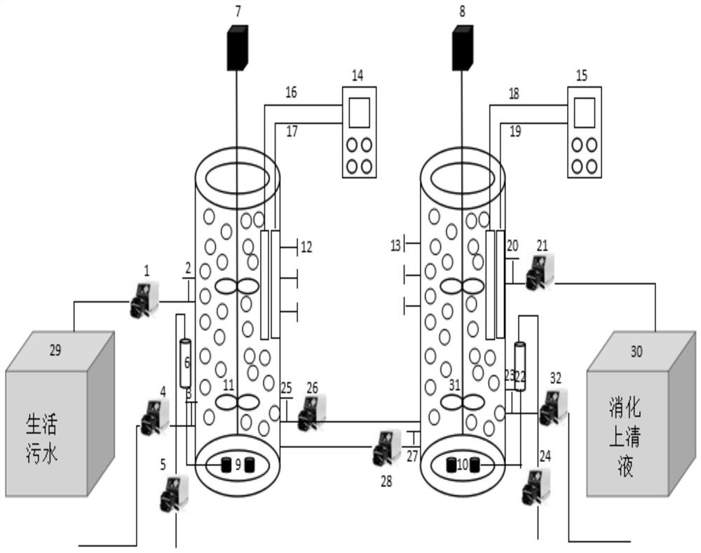 A device and method for strengthening autotrophic denitrification of urban domestic sewage