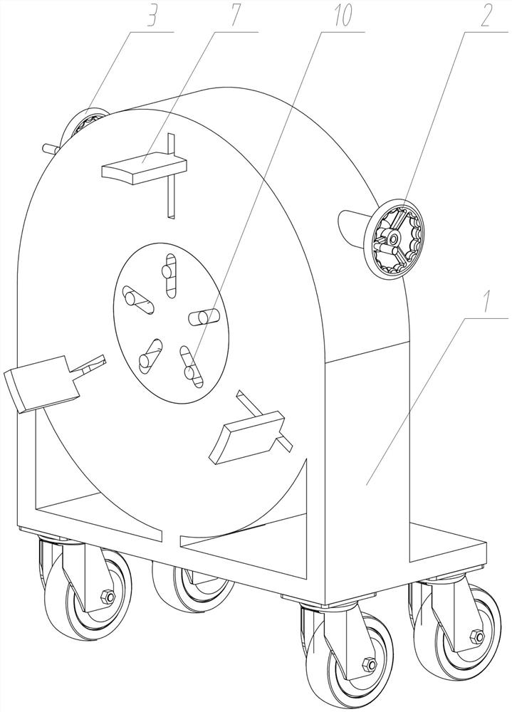 Adjustable supporting device for mounting automobile tire