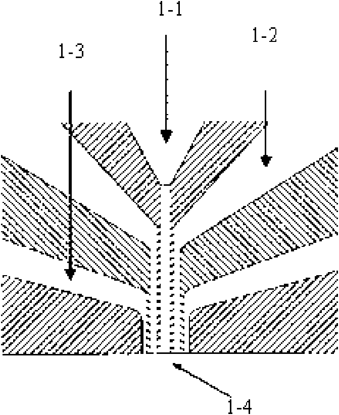Double-layer composite hollow fiber nano-filtration membrane and preparation method and special tool thereof
