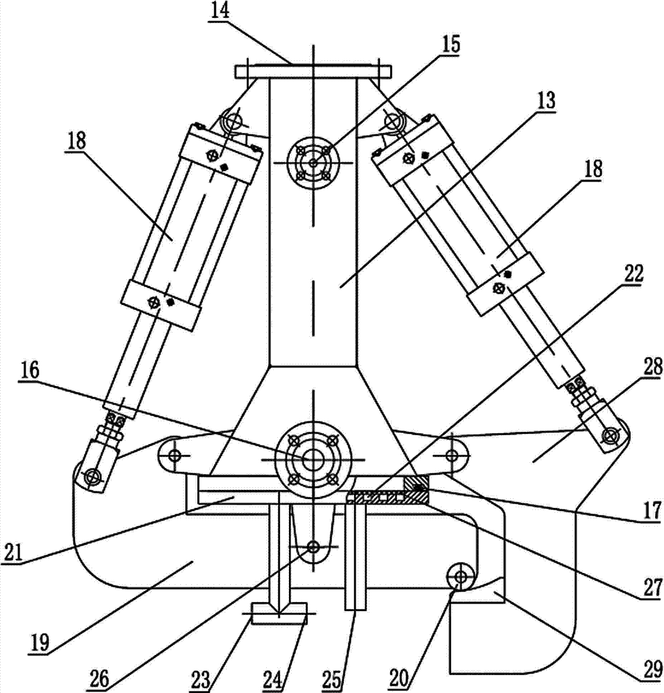 Sludge squeezing dehydration device