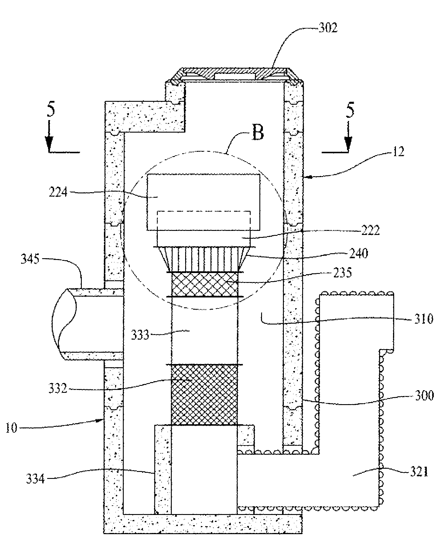 Fluid stream hydrodynamic separator with high flow bypass