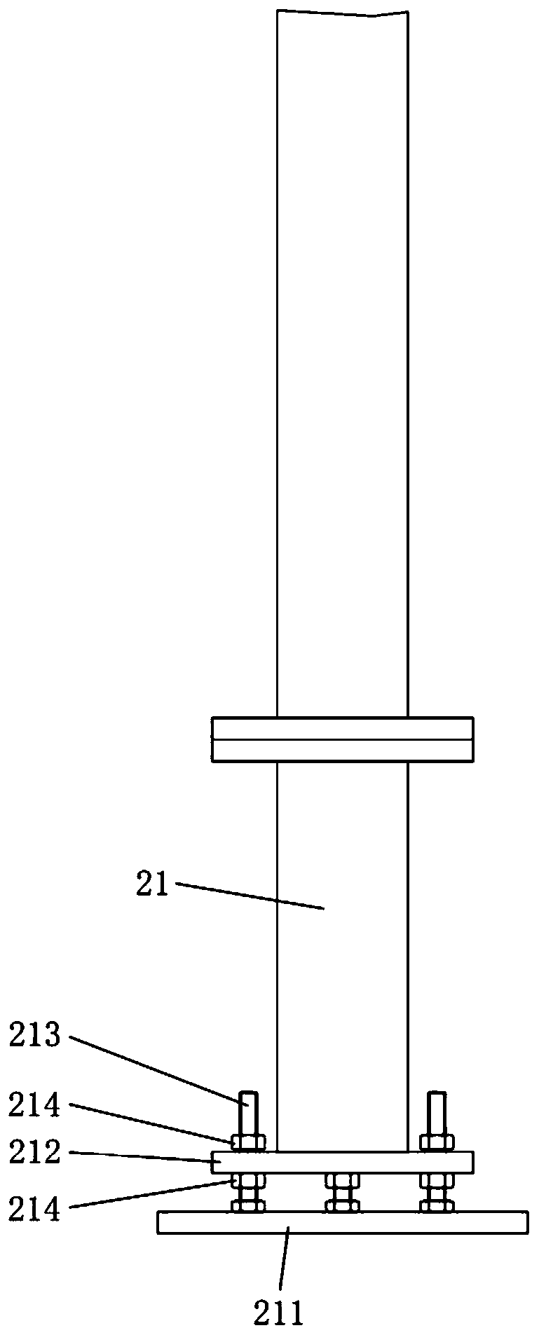 Workpiece bearing platform and heating device for testing reflectivity of wave absorbing material