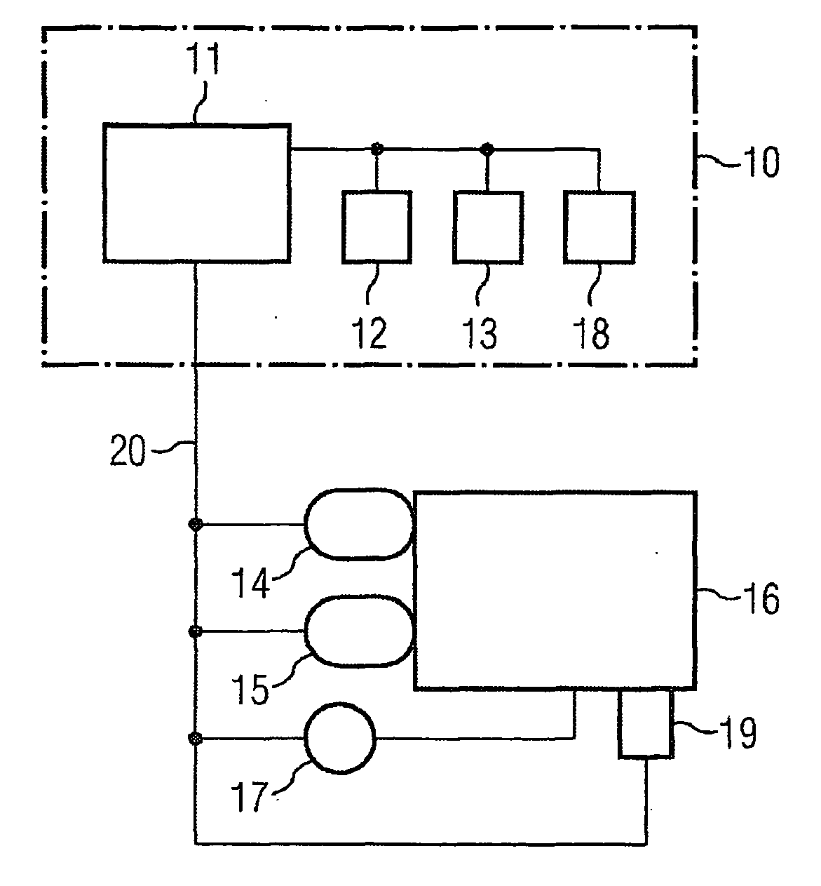 Method and device for controlling the transition in a direct injection internal combustion engine