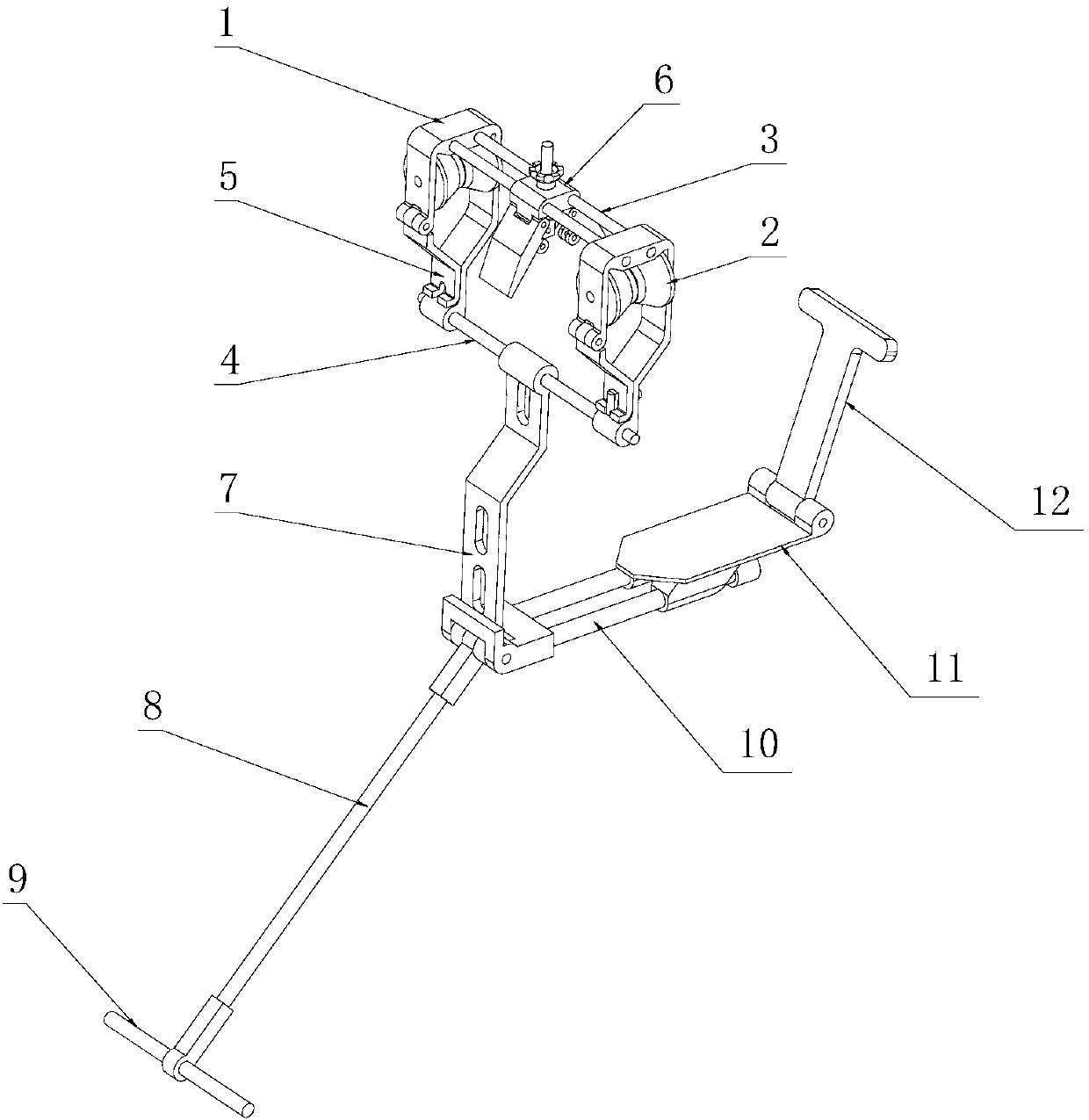 Steep-slope differential self-locking ground wire flying car