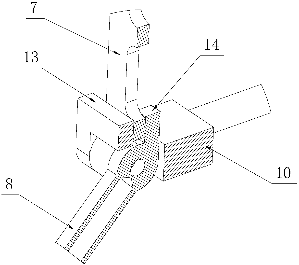 Steep-slope differential self-locking ground wire flying car