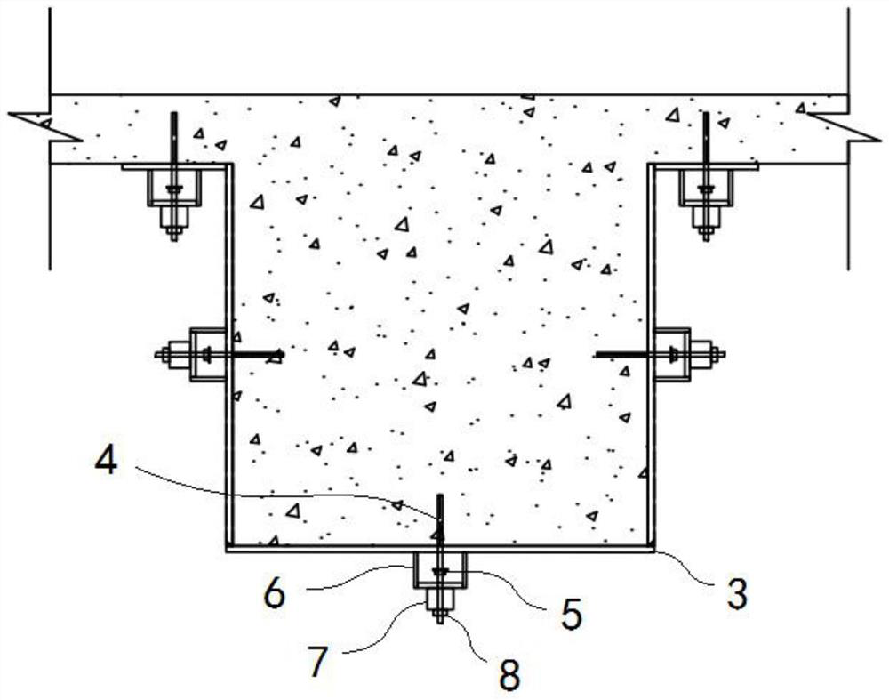 Construction method for reinforcing and reconstructing sticky steel plates of structure