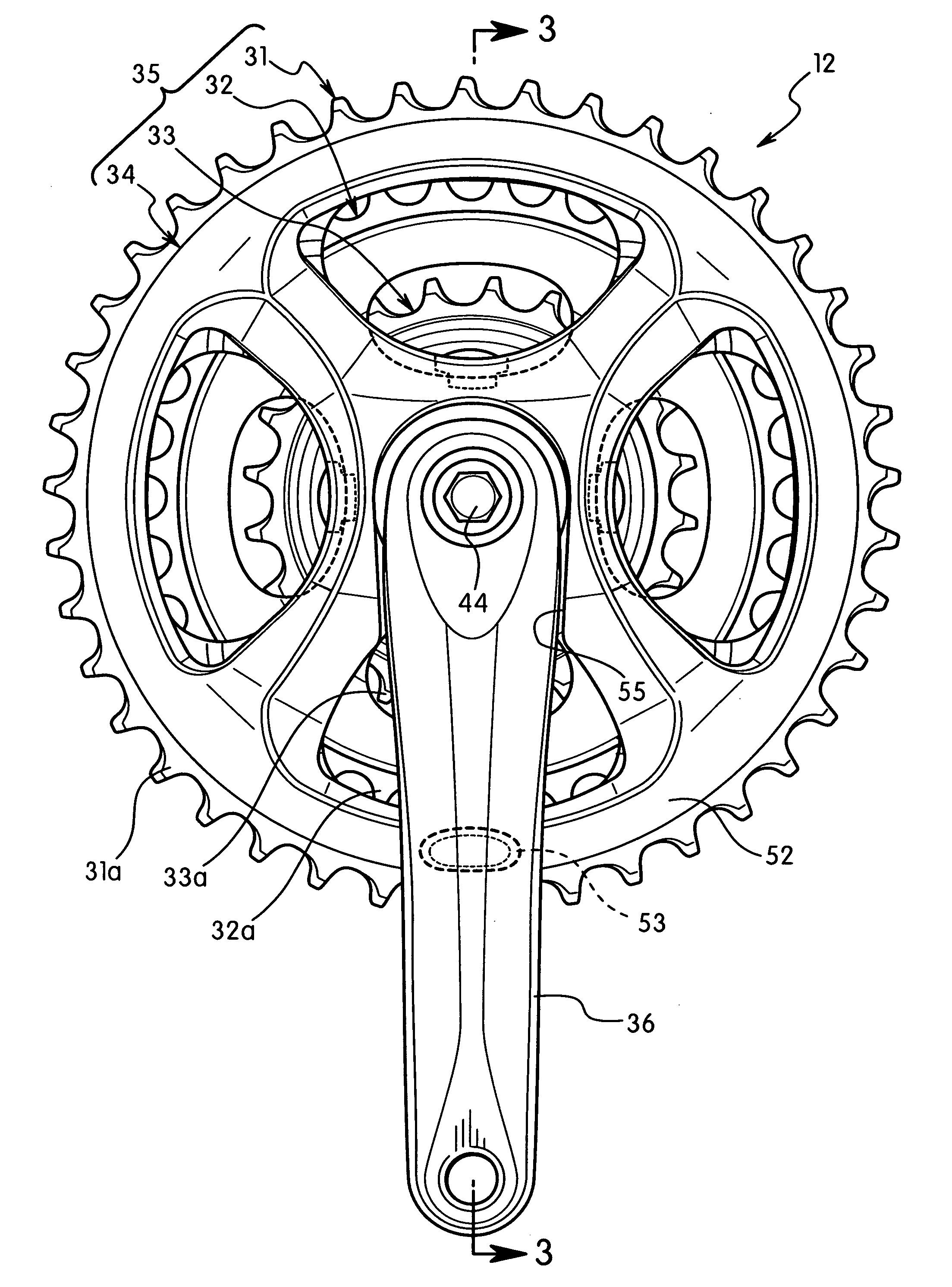 Bicycle chain wheel assembly