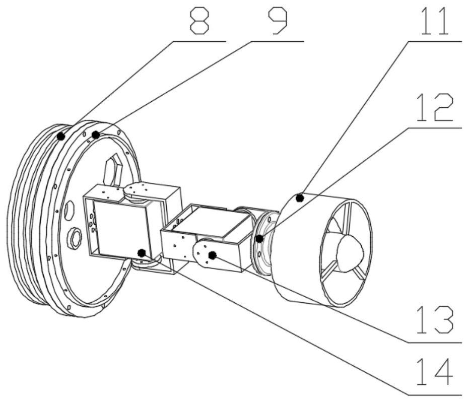 Vector propulsion type underwater unmanned vehicle