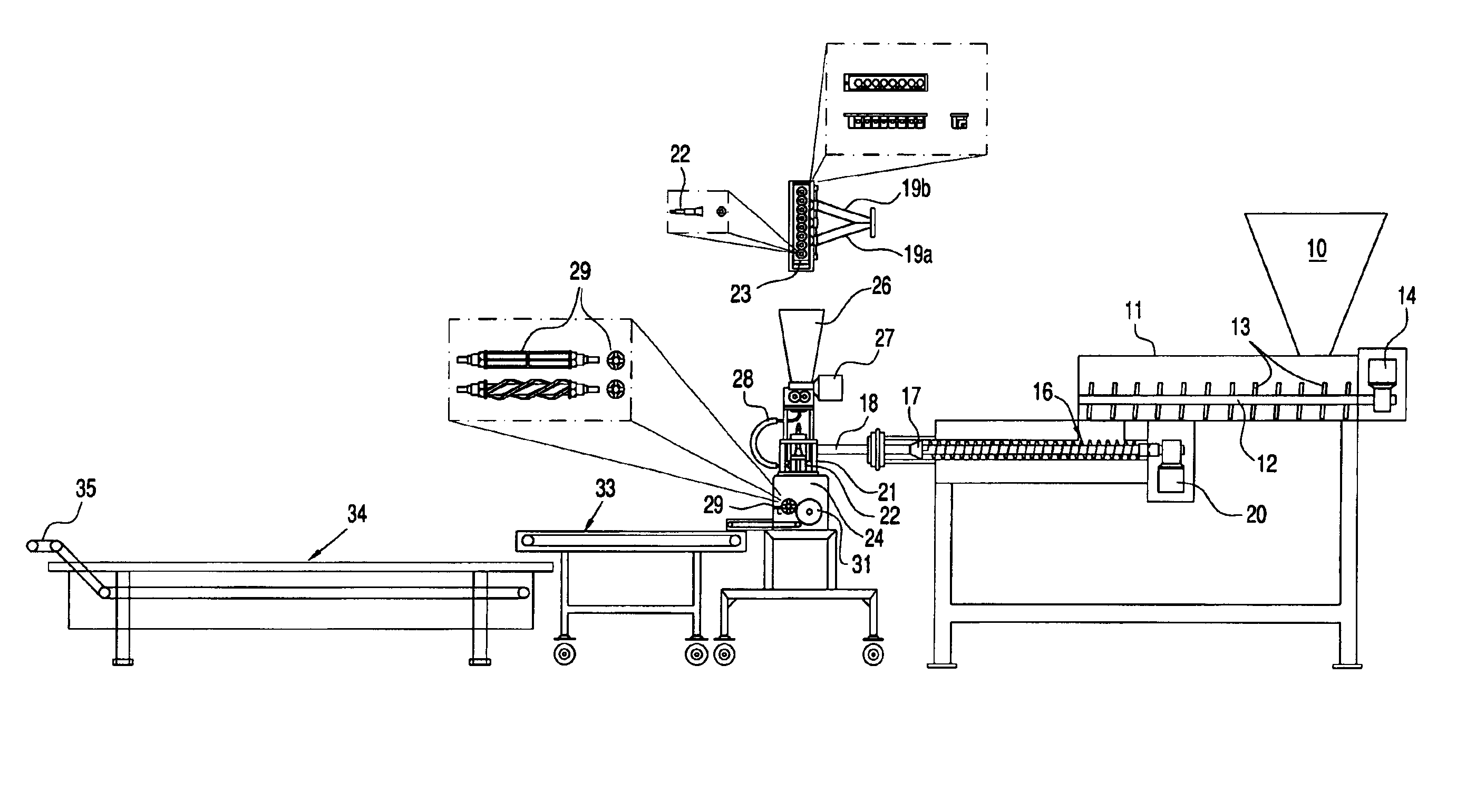 Method and apparatus for producing co-extruding pasta