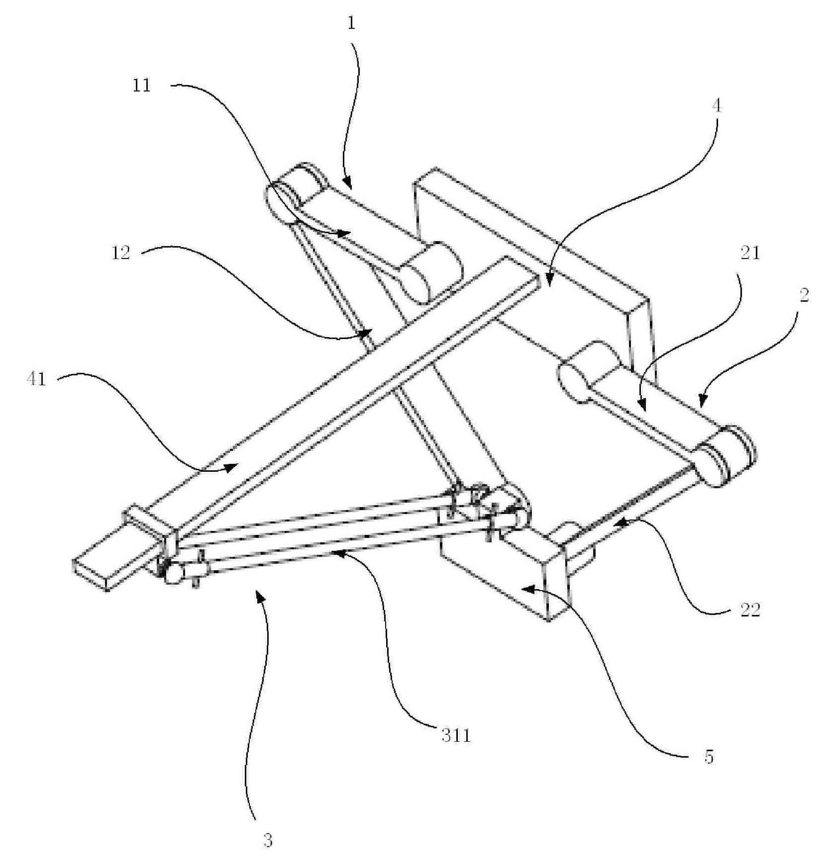 Two-degrees-of-freedom translation parallel robot mechanism