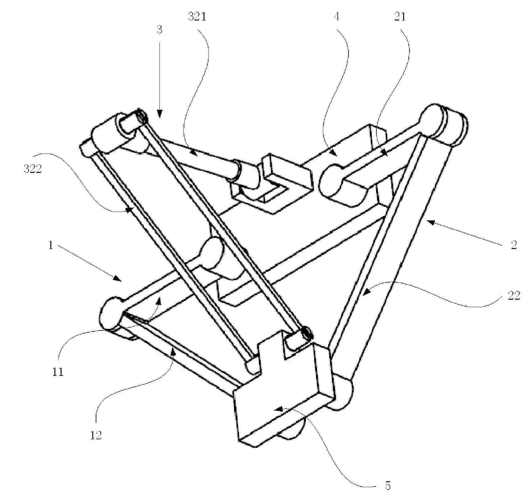 Two-degrees-of-freedom translation parallel robot mechanism