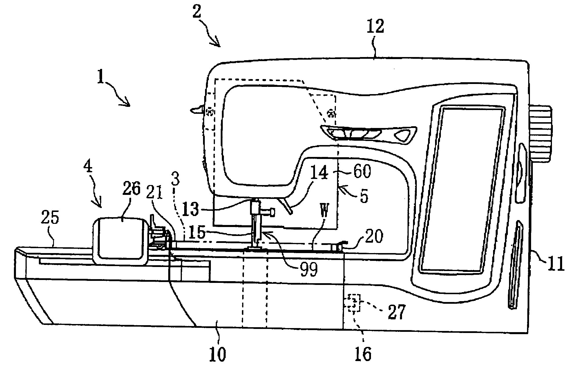 Embroidery sewing machine with printing function