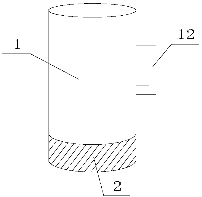 Magnetic suction type water cup fixing system arranged on table top