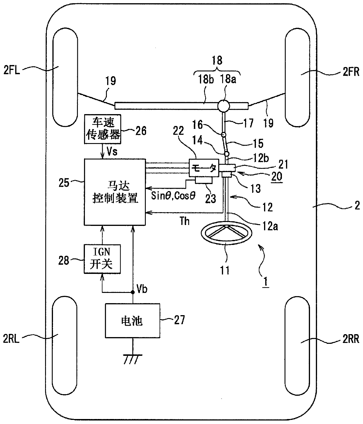 Motor control device and electric power steering device provided with same