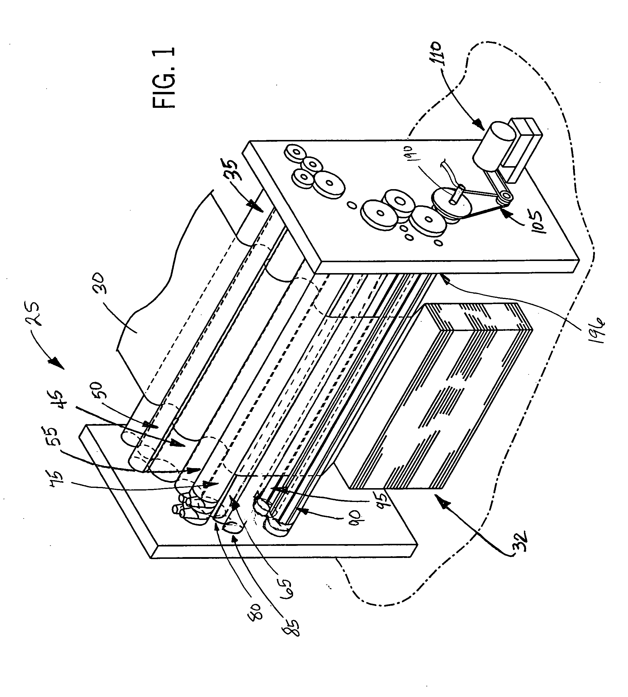 Assembly for and method of preventing buildup of debris in a folding roll tucker assembly