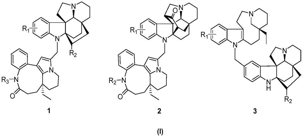 Indole alkaloid compound as well as preparation method, pharmaceutical composition and application thereof