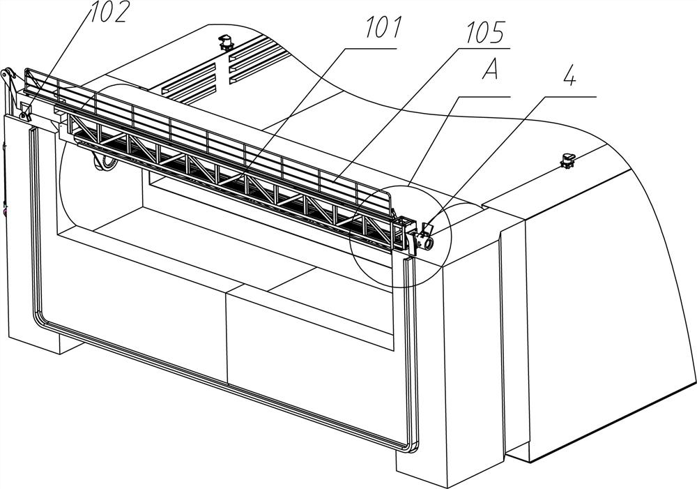 Rapid maintenance method and maintenance platform for ship compartment door of ship lift