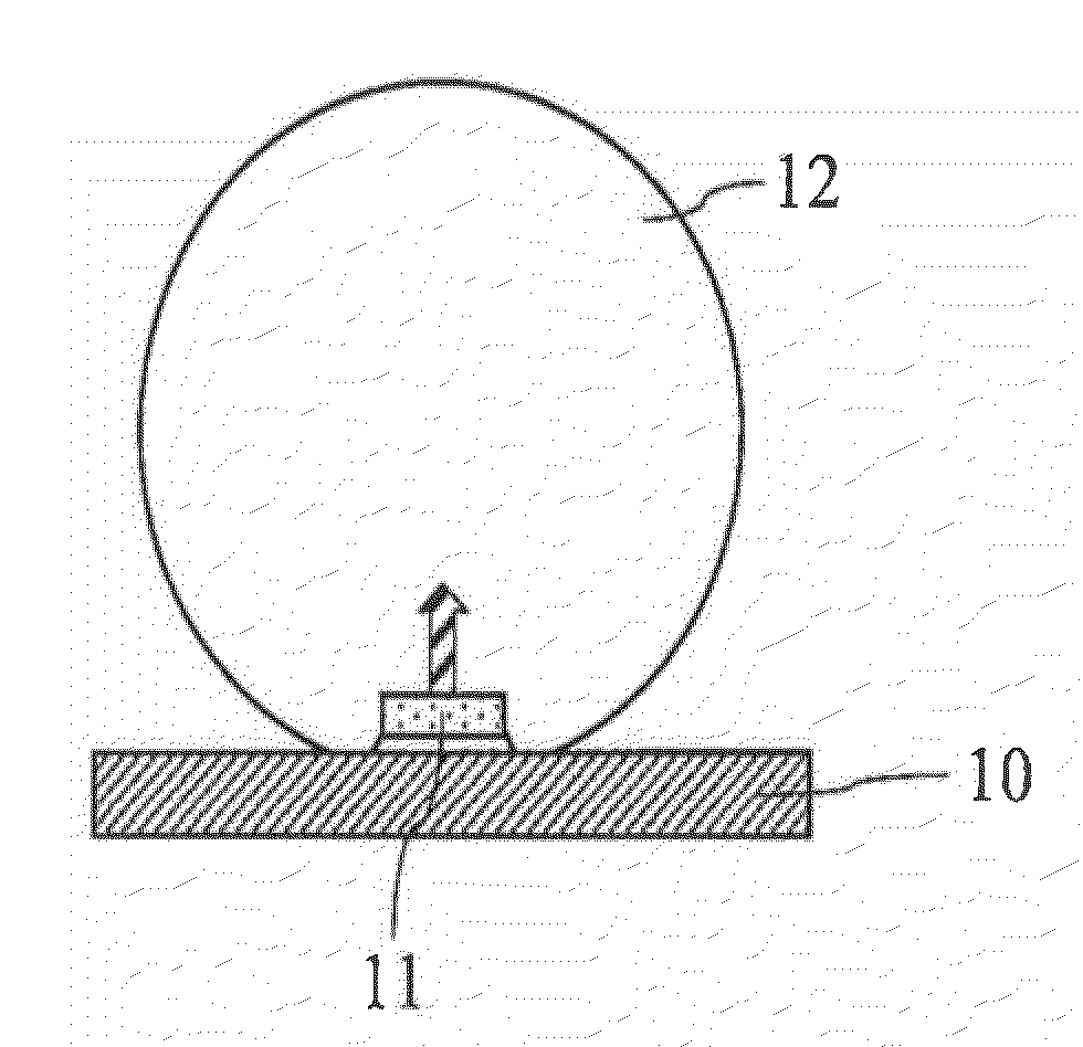 Glass-sealed light emitting element, circuit board with the glass-sealed light emitting element, and methods for manufacturing those