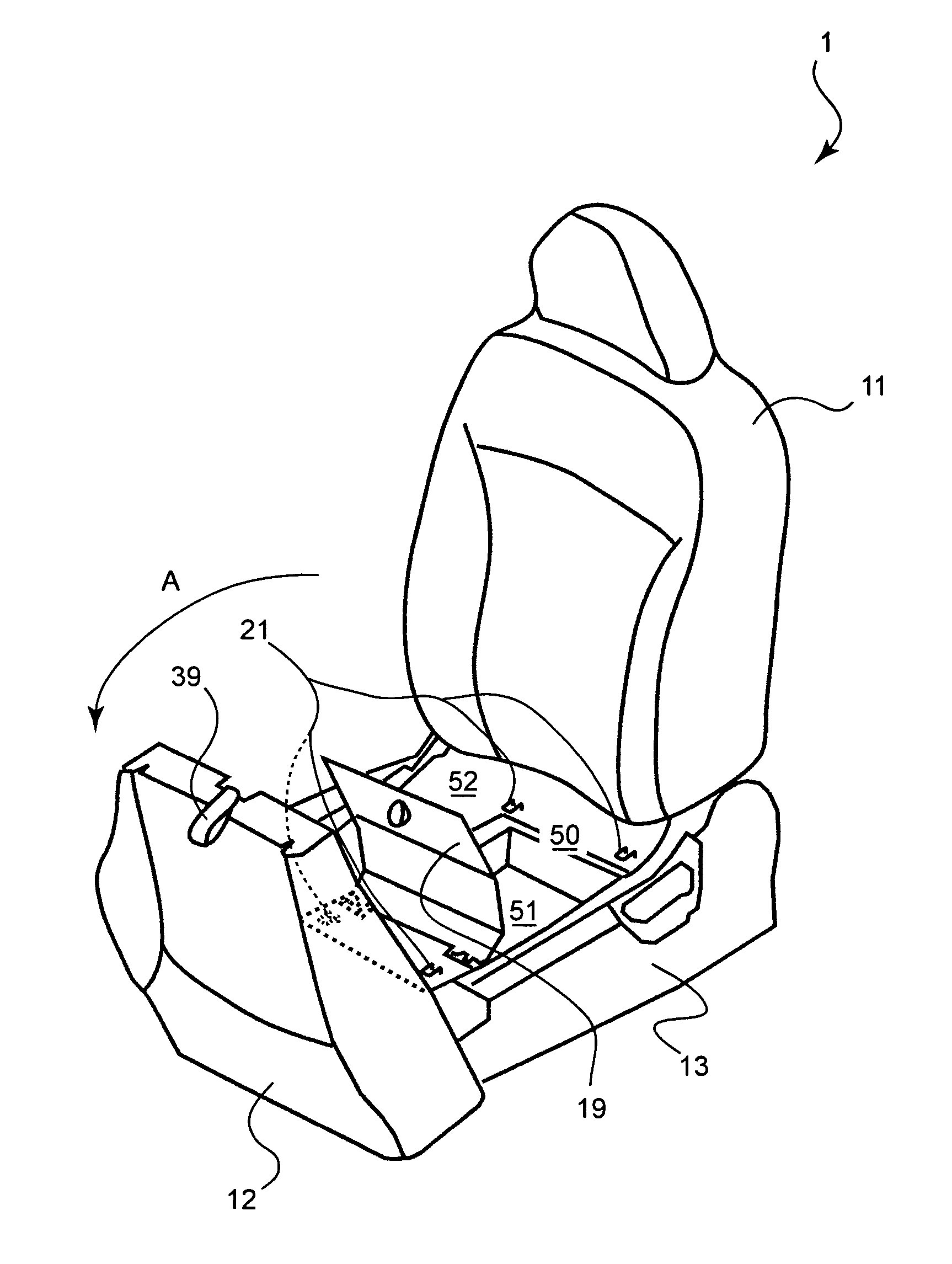 Vehicular under-seat compartment mechanism