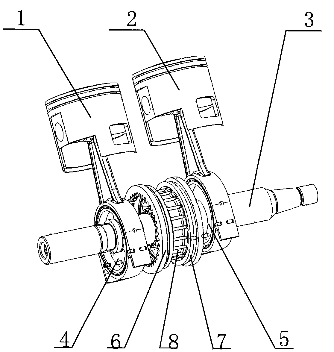 Bearing cover for crank circular slider mechanism as well as internal-combustion engine and compressor using bearing cover