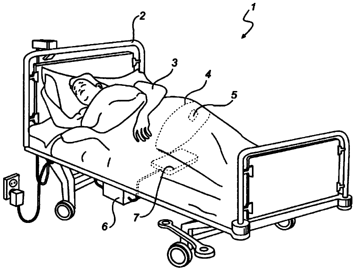 A mattress cover for detecting a resonance frequency of a device and a method thereof