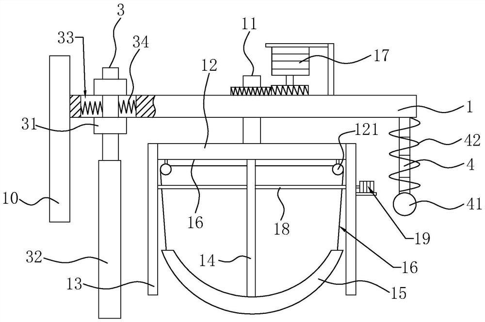 Road widening transition section construction method and flattening device