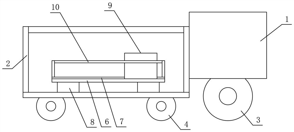 Electric power overhaul workbench frame and overhaul vehicle