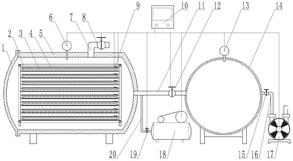 An infrared differential pressure puffing drying equipment and process for fruits and vegetables