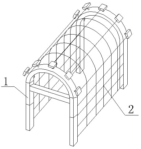 Mine tunnel supporting device