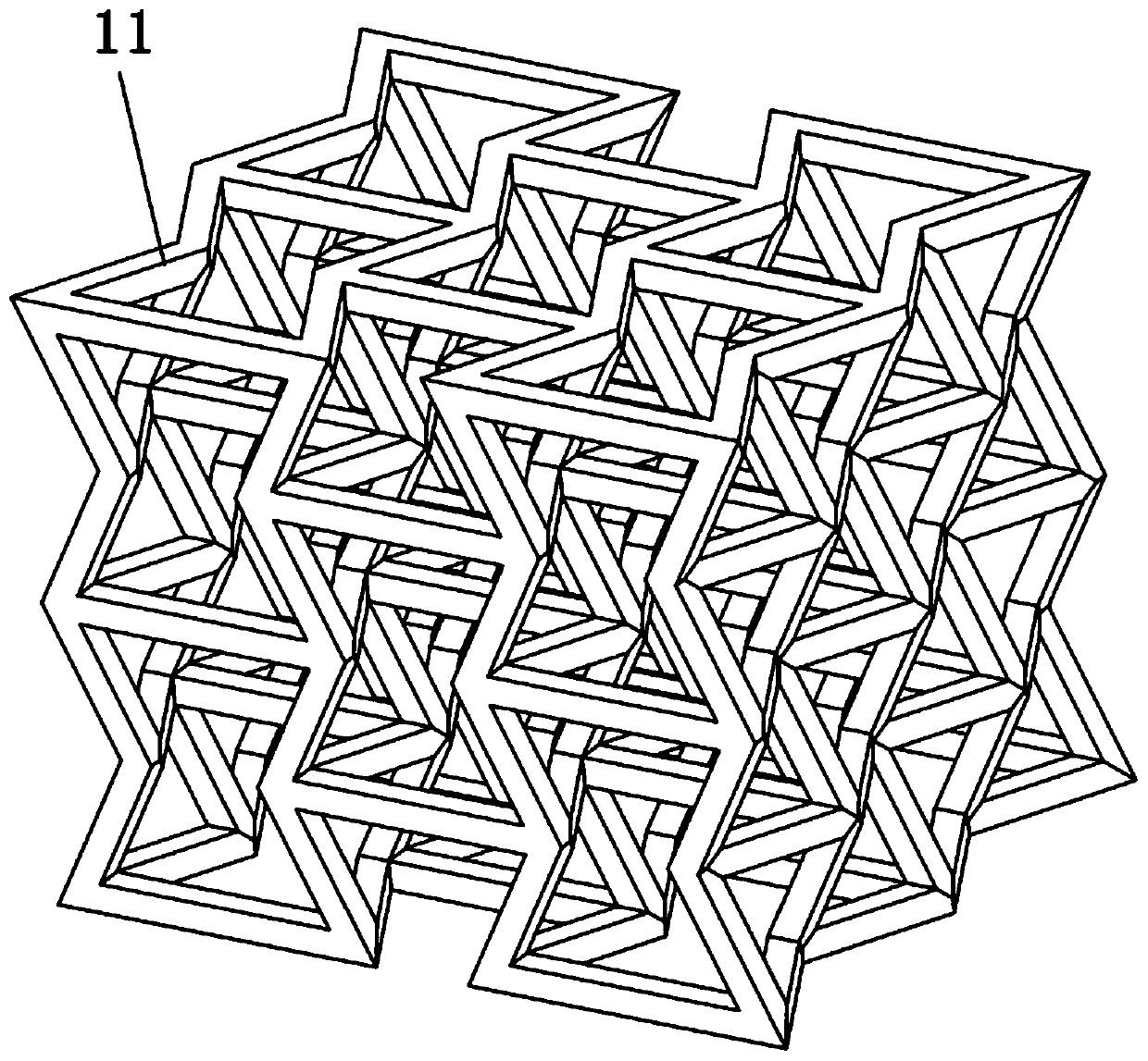 Novel three-dimensional negative Poisson's ratio honeycomb structure