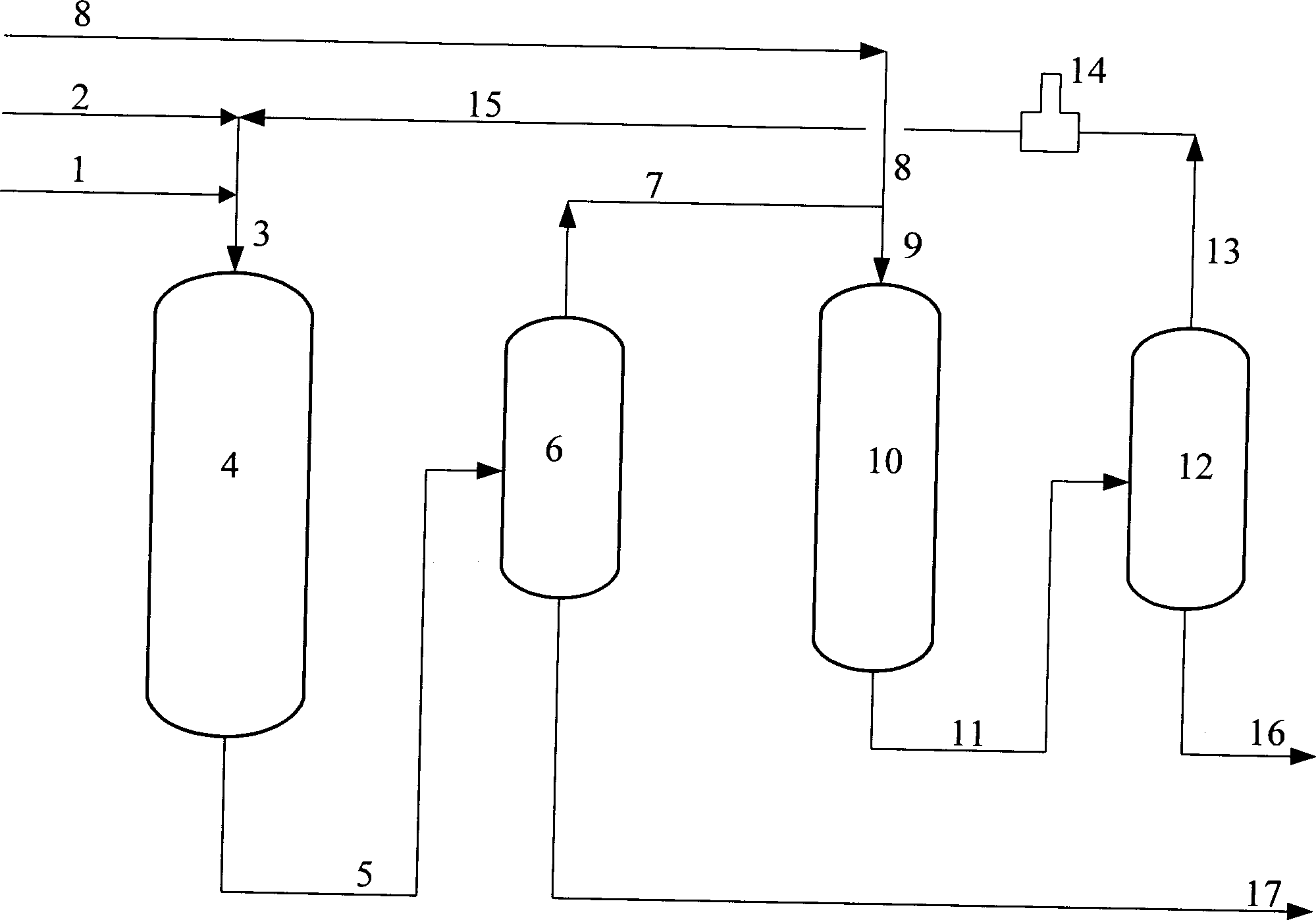 Method for reducing aromatic content of diesel oil in residual hydrogenation equipment