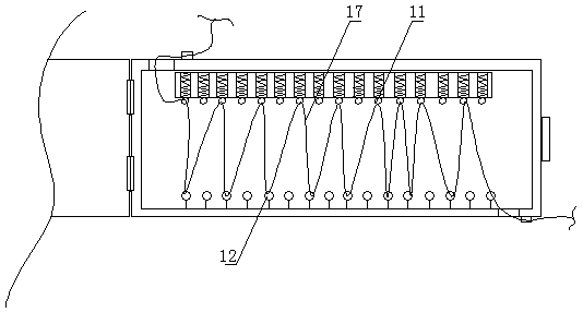 Wire arranging box for lead wires of electrocardiogram monitor