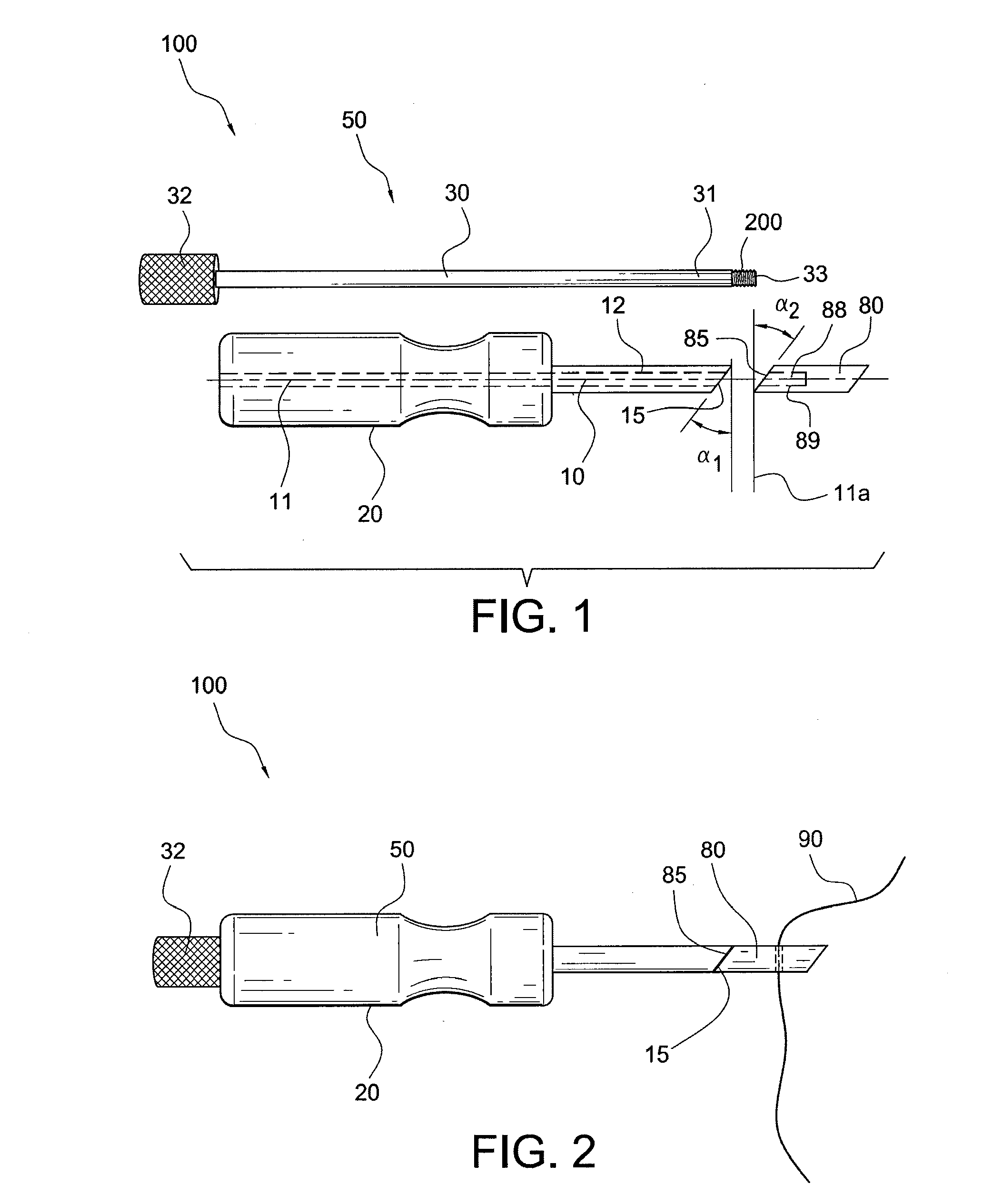 Applicator for suture/button construct with positive retention and control