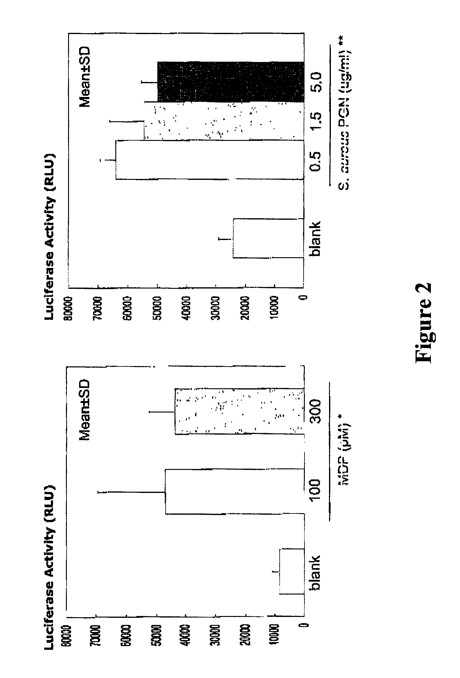 Detection of bacterial peptidoglycan-like compounds