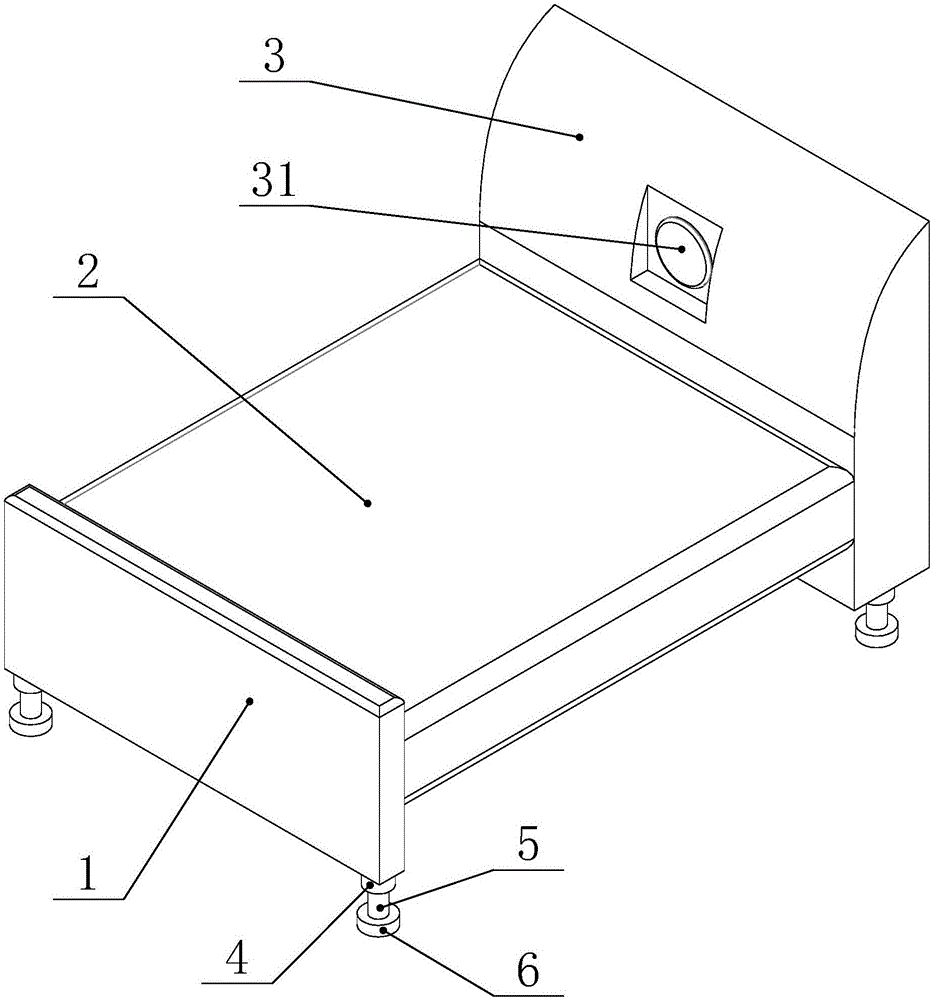 Adjustable bed with sound system