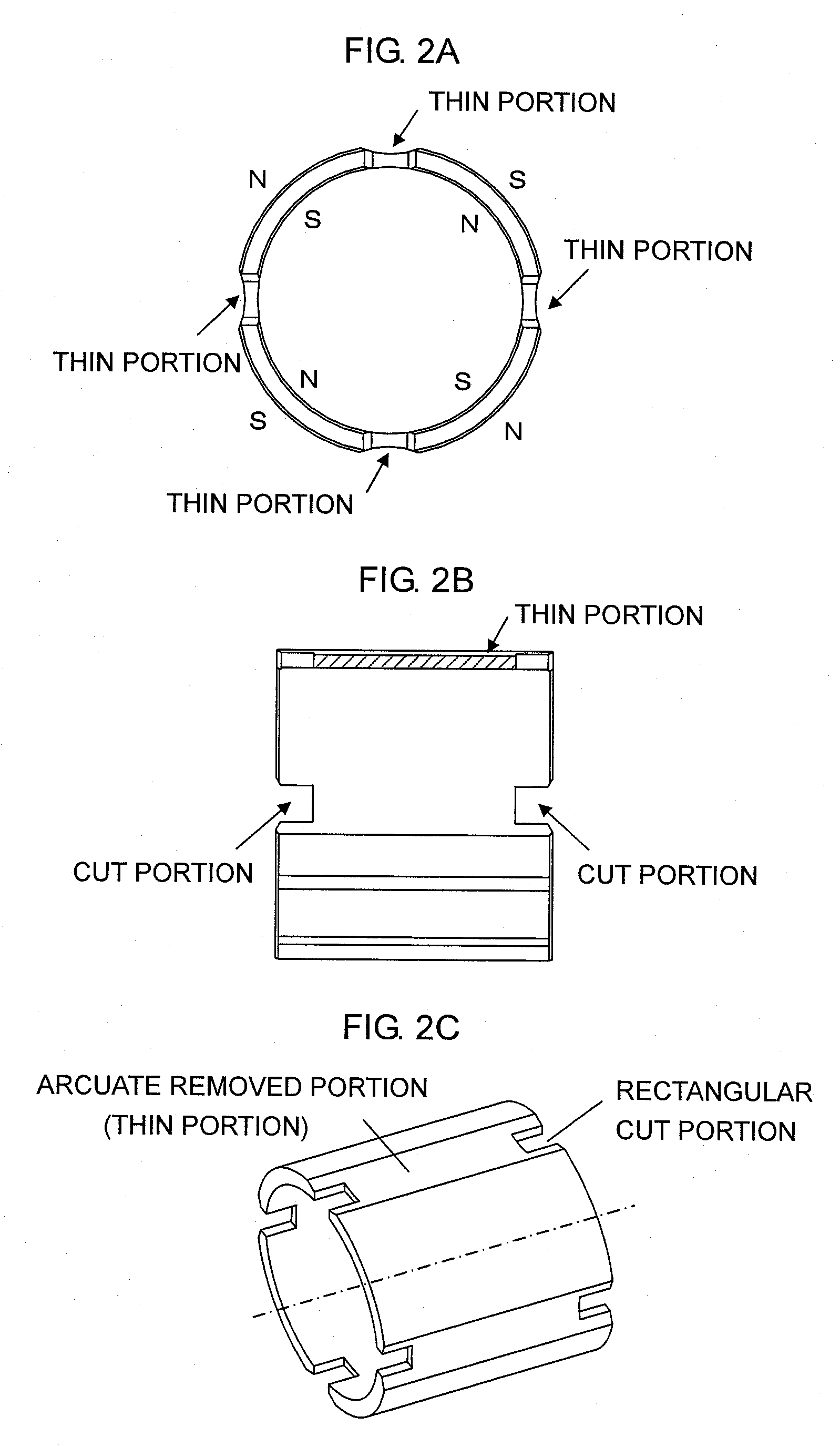 Small-sized motor having ring-shaped field magnet