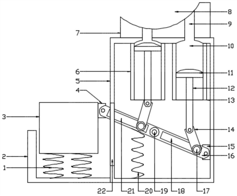 A quantitative feeding device for breeding pigs using the principle of leverage