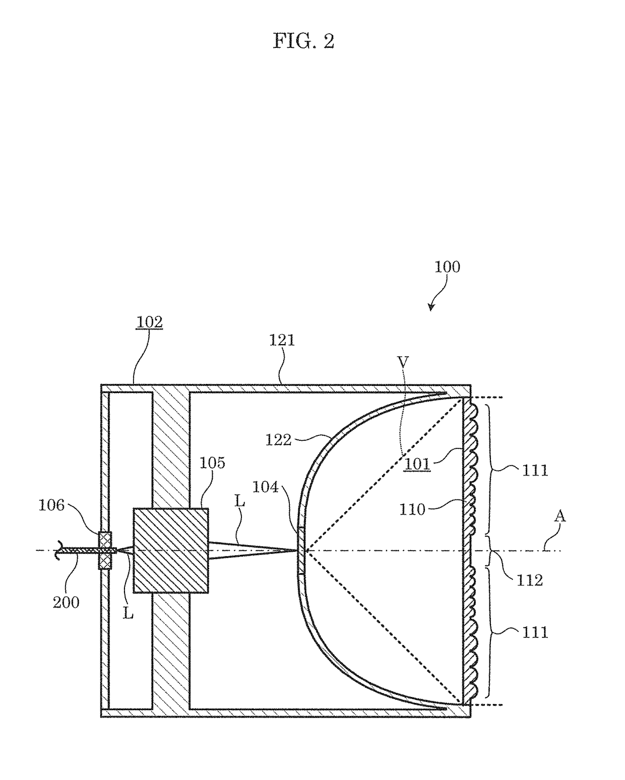 Lighting apparatus that utilizes honey-comb structured optical component to reduce light unevenness while maintaining light transmissivity in the irradiation region