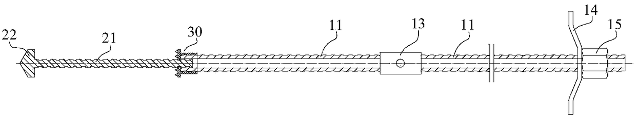 Push-type fast anchoring and installation of bonded hollow anchor rods