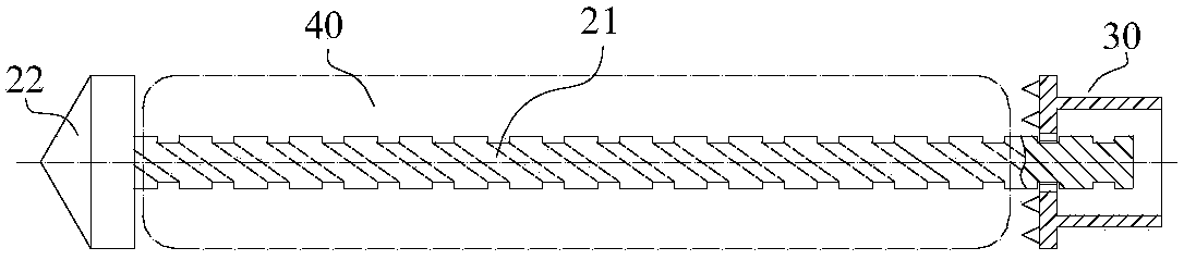 Push-type fast anchoring and installation of bonded hollow anchor rods