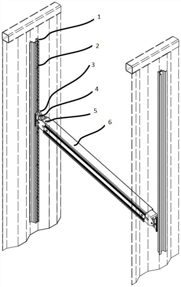 Separating, fixing and hanging device for container and van