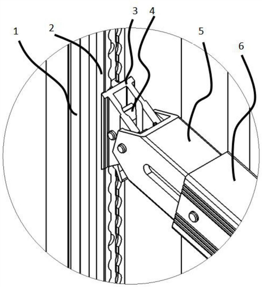 Separating, fixing and hanging device for container and van