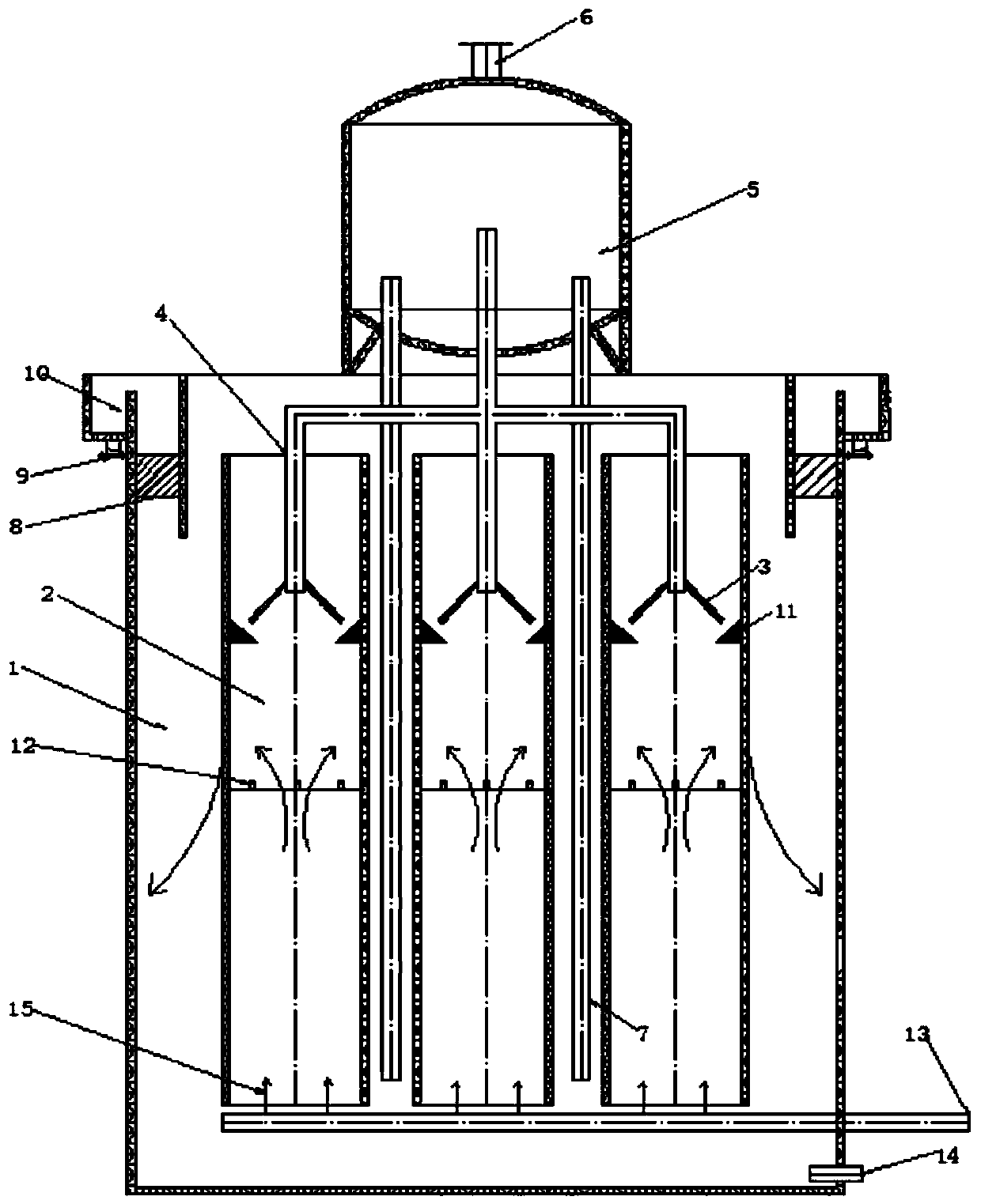 A fully mixed mbbr reactor