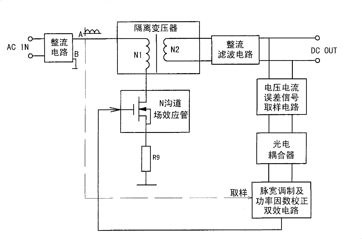 High-efficiency high power factor charger circuit